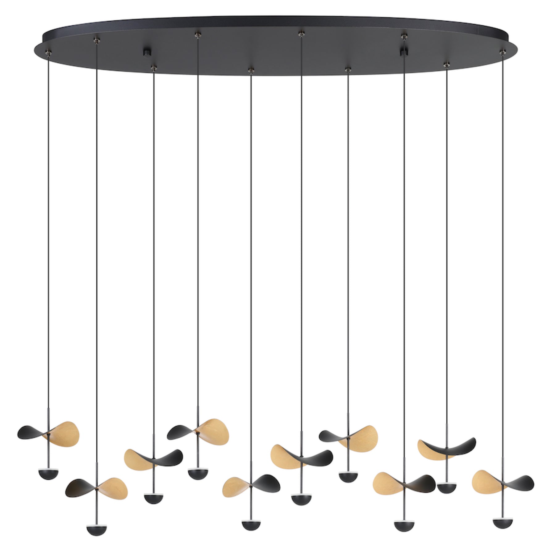 DRACERA pendant Black, Gold INTEGRATED LED - 390342A | EGLO