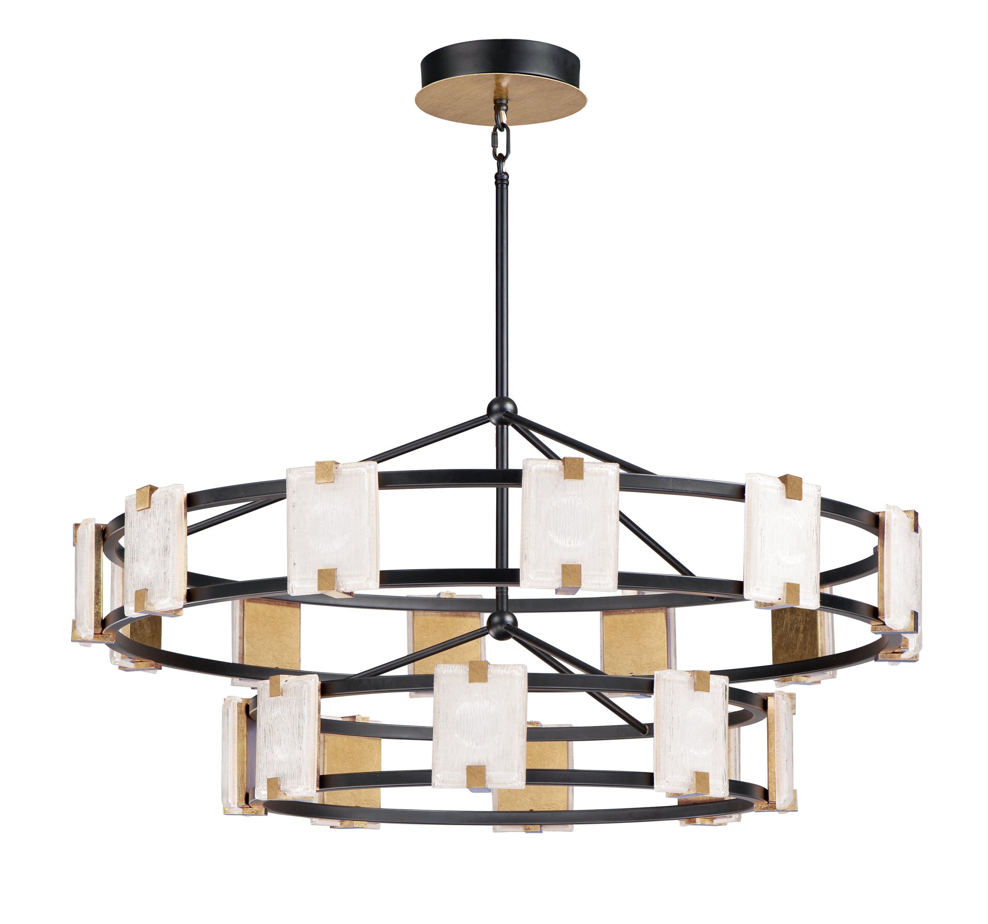 RADIANT Chandelier Black, Gold INTEGRATED LED - 39538CYBKGL | MAXIM/ET2