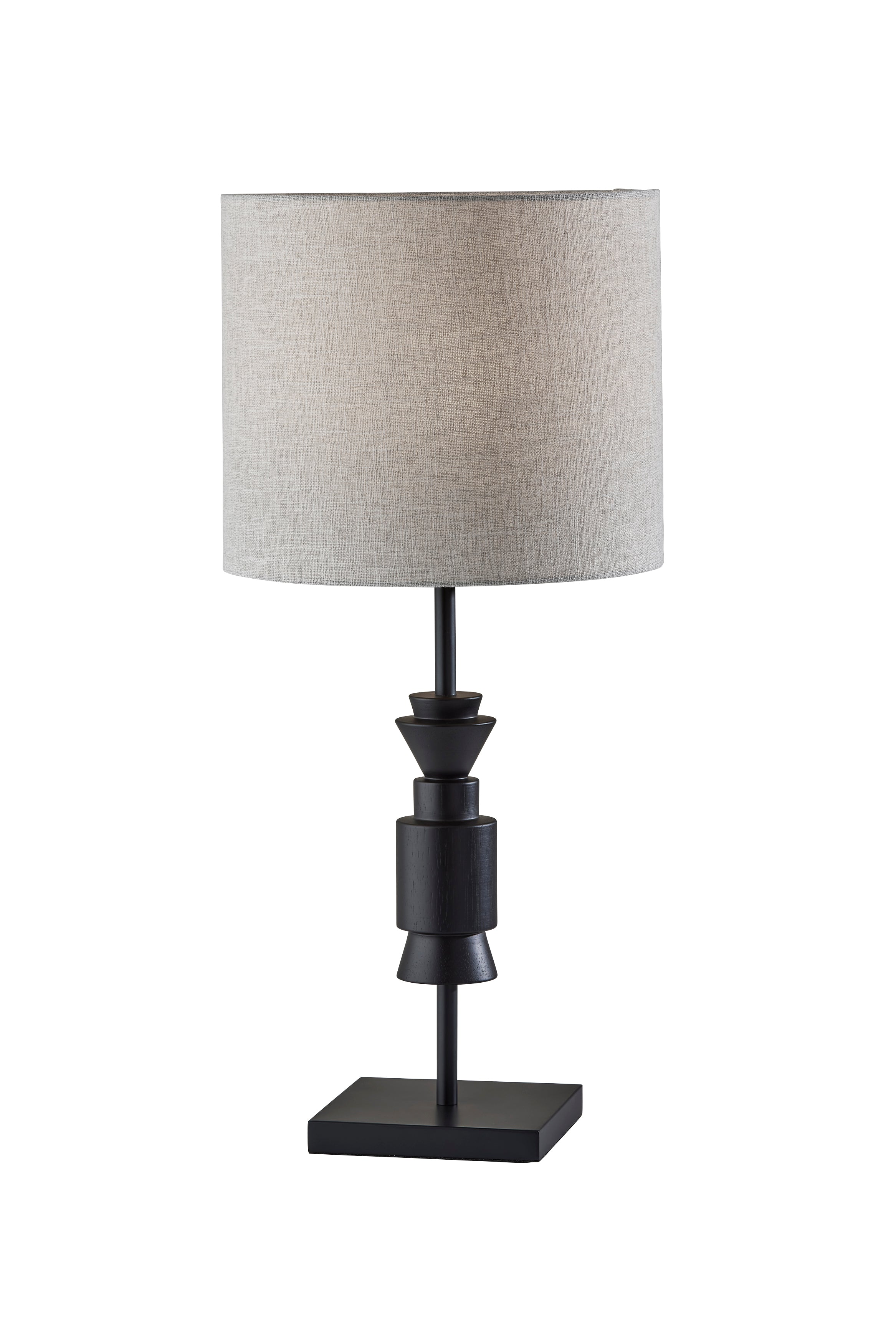 ELTON Lampe sur table Noir, Bois - 4048-01 | ADESSO