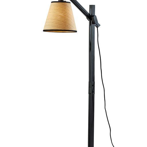 WALDEN Floor lamp Black, Wood - 4089-01 | ADESSO