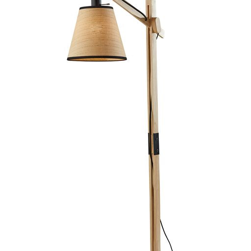 WALDEN Floor lamp Black, Wood - 4089-18 | ADESSO