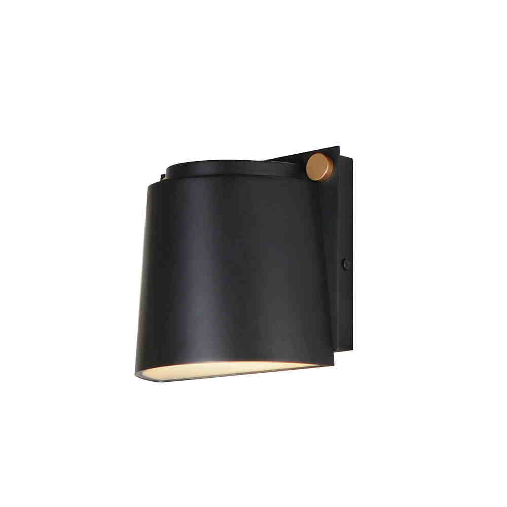 RIVET Outdoor wall sconce Black, Gold INTEGRATED LED - 42120BKAB | MAXIM/ET3