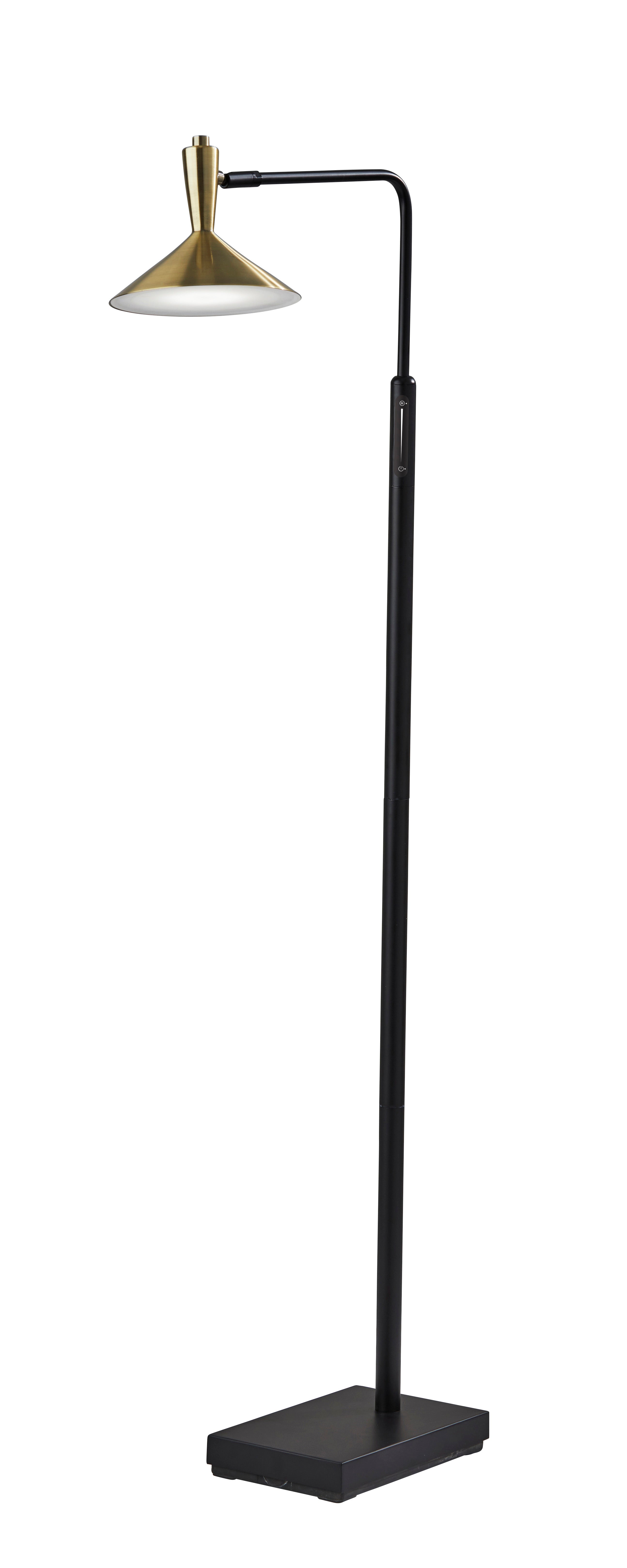 LUCAS Floor lamp Black, Gold INTEGRATED LED - 4263-01 | ADESSO