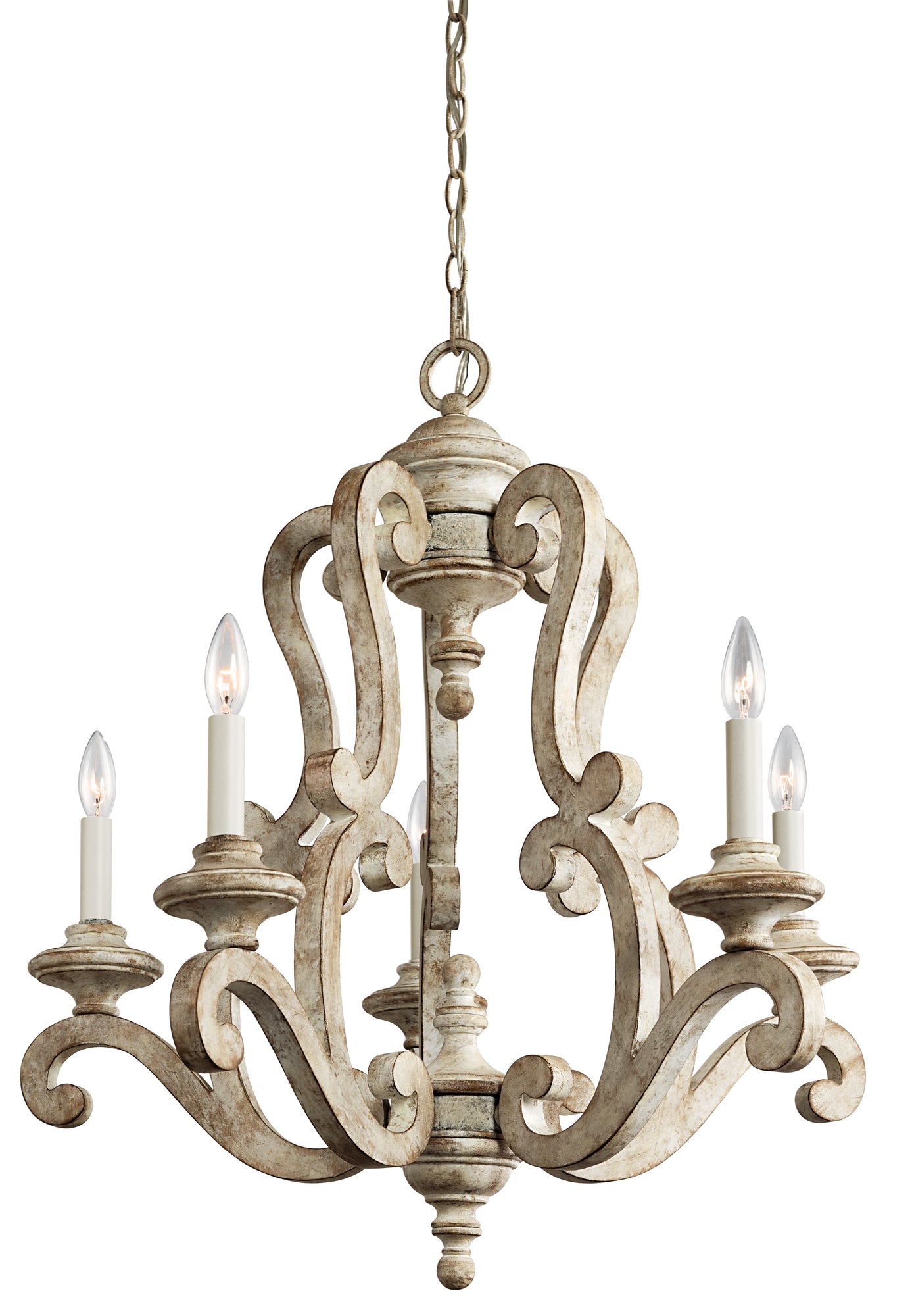 HAYMAN-BAY Chandelier Blanc - 43256DAW | KICHLER