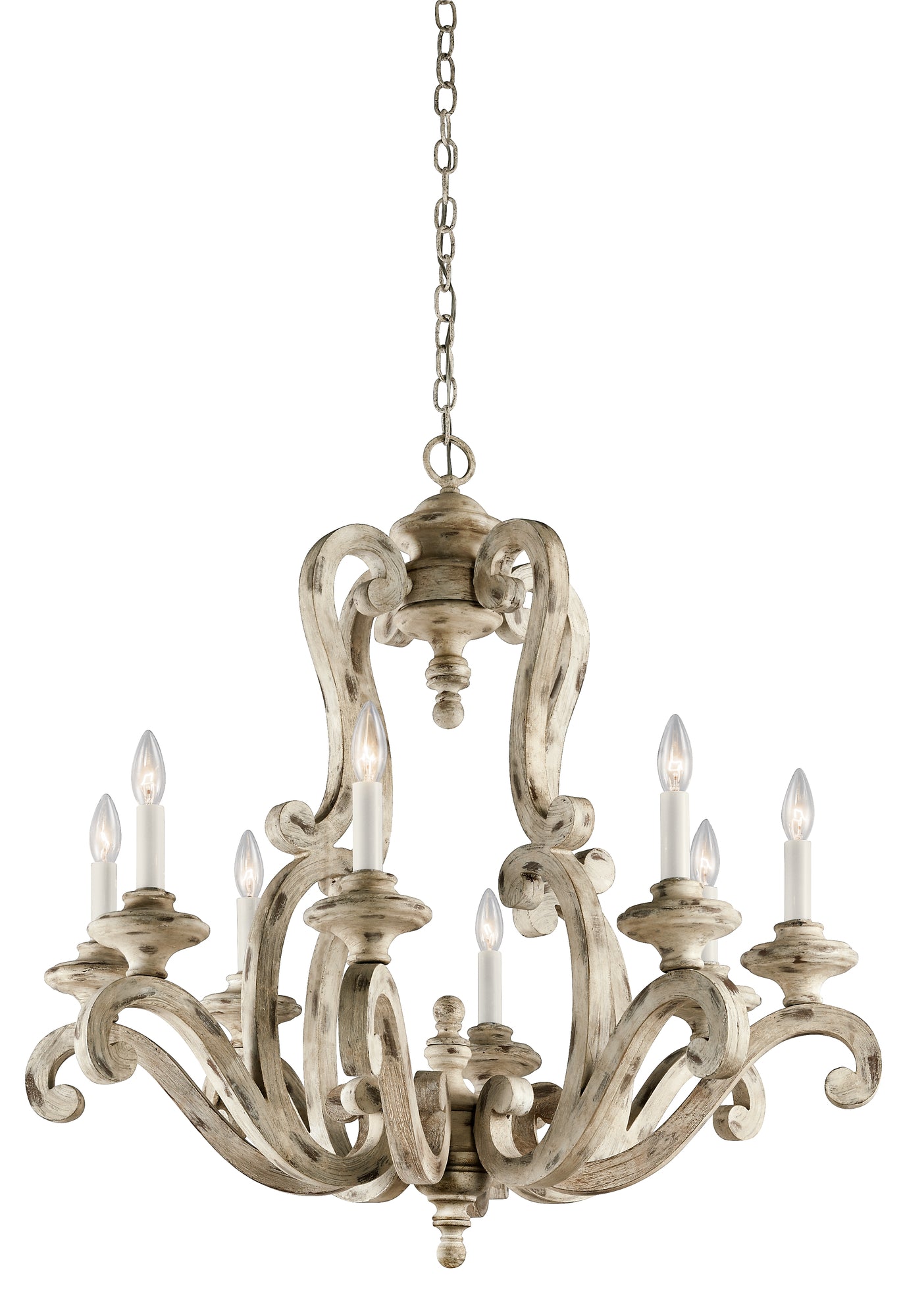 HAYMAN-BAY Chandelier Blanc - 43265DAW | KICHLER