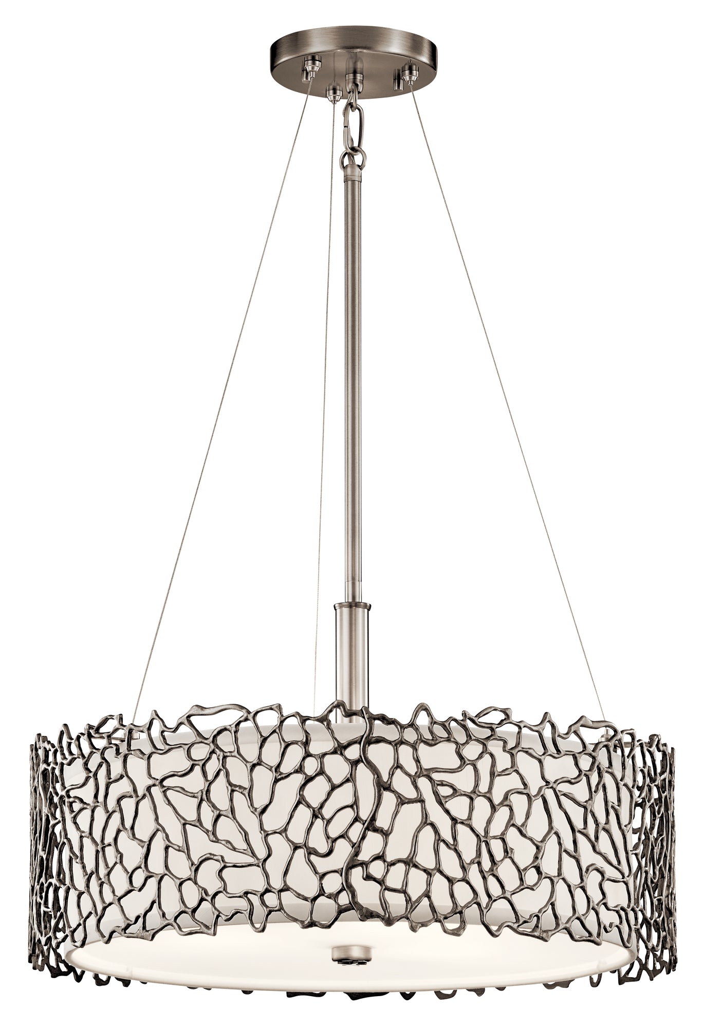SILVER-CORAL Semi plafonnier Gris - 43346CLP | KICHLER
