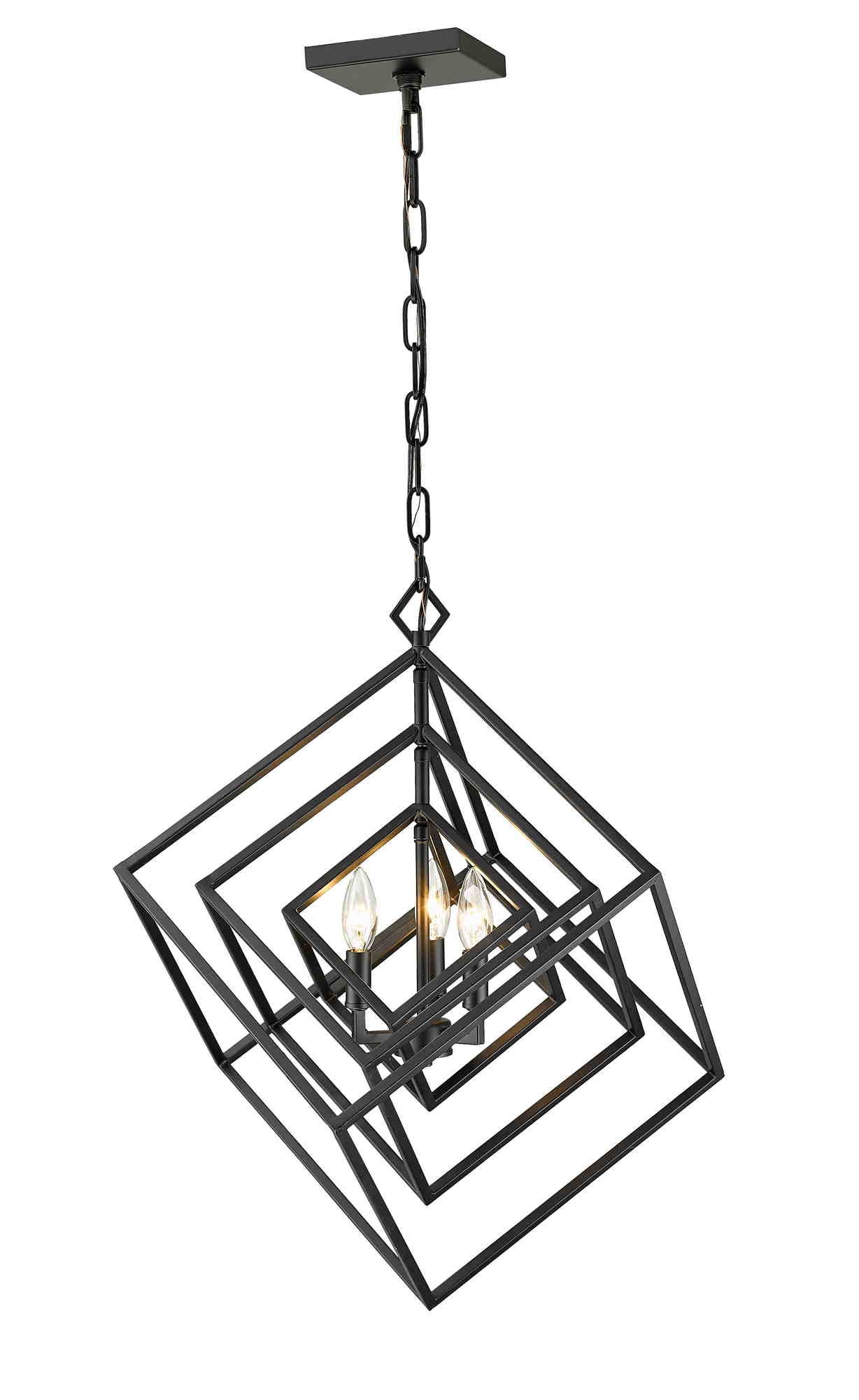 EUCLID Chandelier Black - 457-3MB | Z-LITE