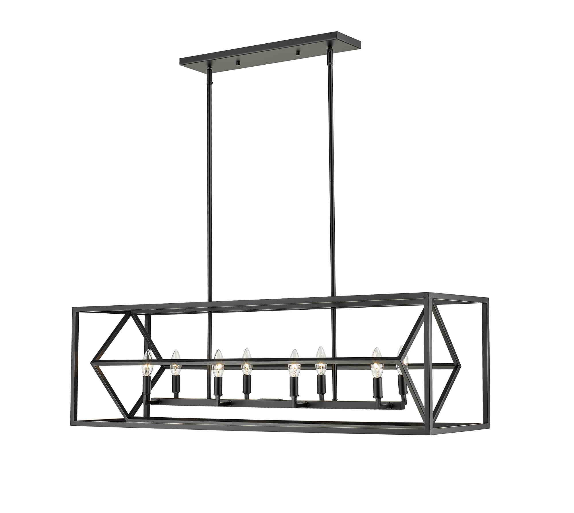 EUCLID Suspension Noir - 457-8L-MB | Z-LITE