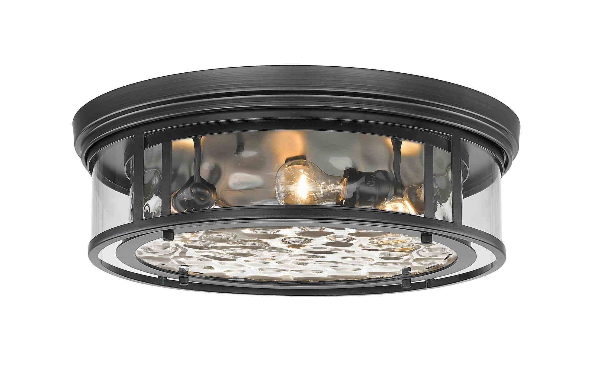 CLARION Flush mount Black - 493F4-MB | Z-LITE