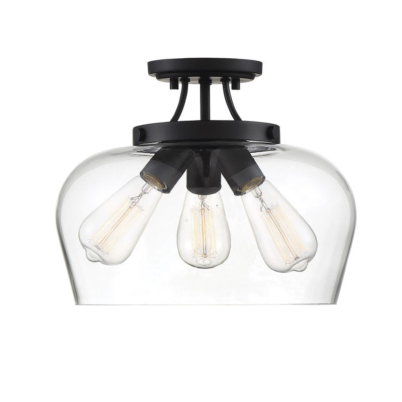 OCTAVE Semi flush mount Black - 6-4035-3-BK | SAVOYS