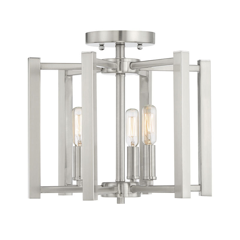 BENSON Semi flush mount Nickel - 6-7702-3-SN | SAVOYS