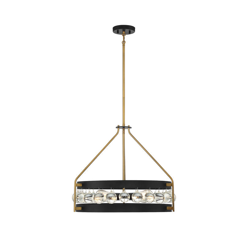 EDINA Pendant Black, Gold - 7-192-4-143 | SAVOYS