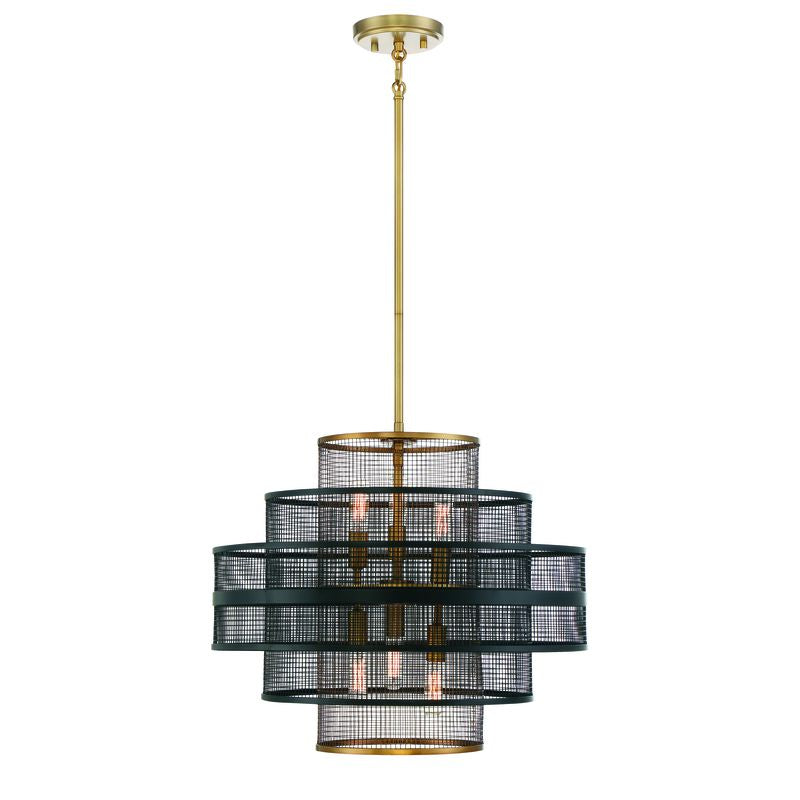 KELVIN Chandelier Noir, Or - 7-1927-6-143 | SAVOY HOUSE