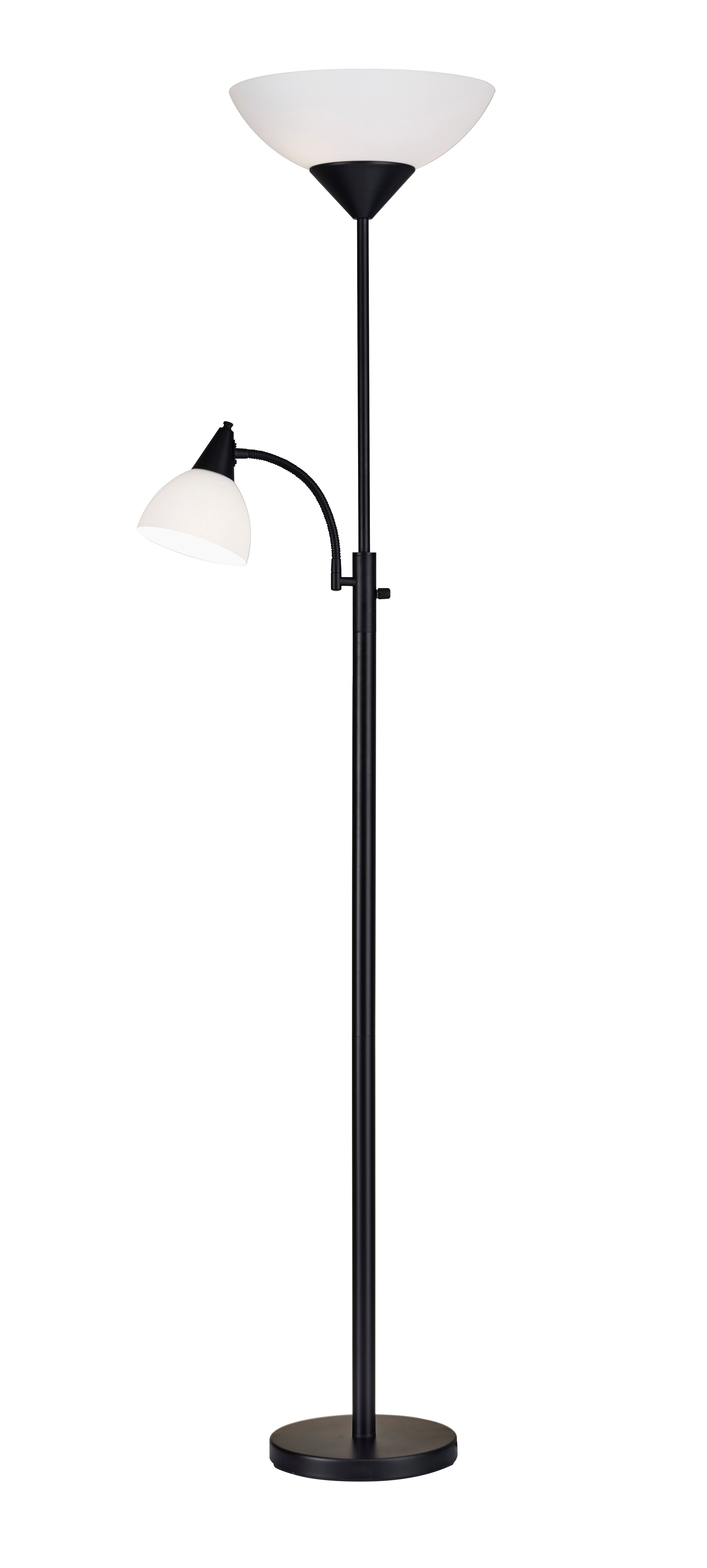 PIEDMONT Lampe sur pied Noir - 7202-01 | ADESSO