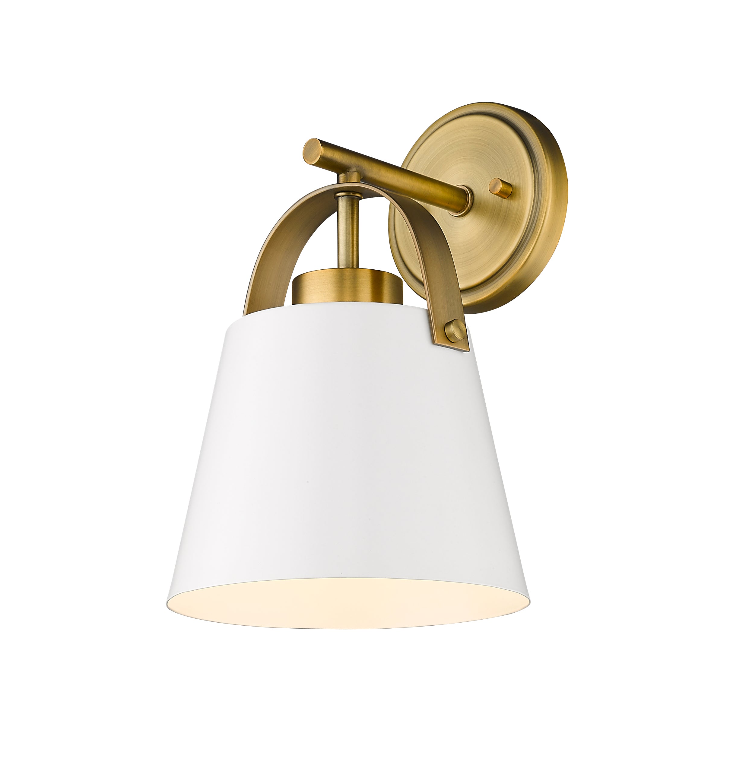 Z-STUDIO Sconce White, Gold - 726-1S-MW+HBR | Z-LITE