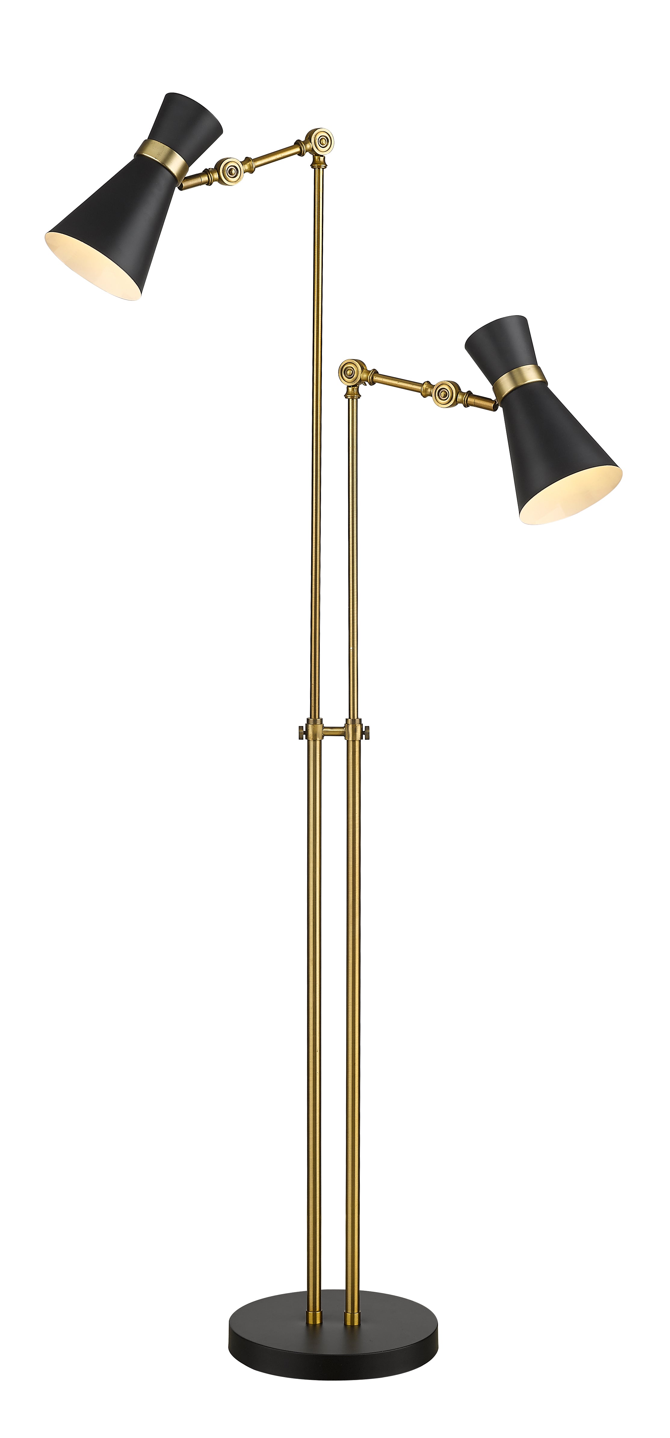 SORIANO Floor lamp Black, Gold - 728FL-MB-HBR | Z-LITE