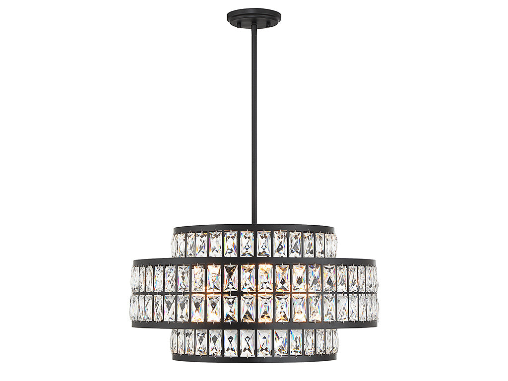 RENZO Chandelier Noir - 7-9046-4-89 | SAVOYS
