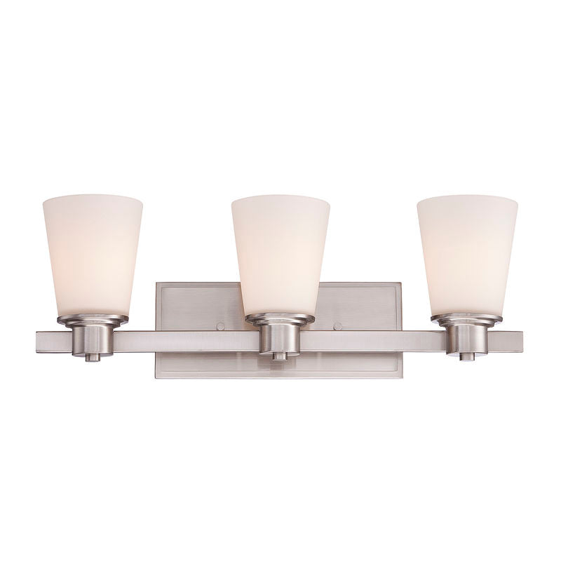 FONTAINE Bathroom wall sconce Nickel - 8-1080-3-SN | SAVOYS