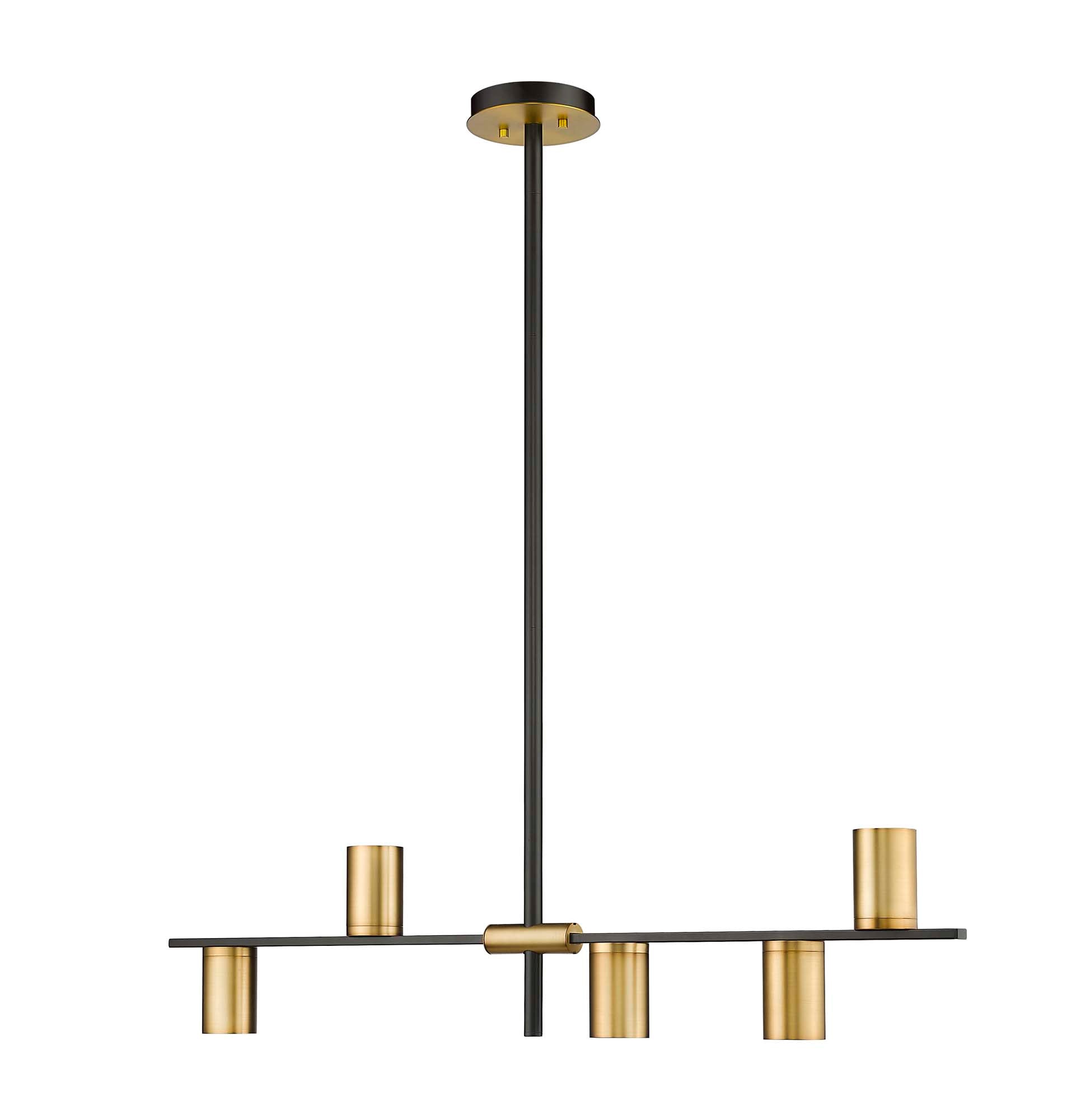 CALUMET Pendant Black, Gold - 814-5L-MB-OBR | Z-LITE