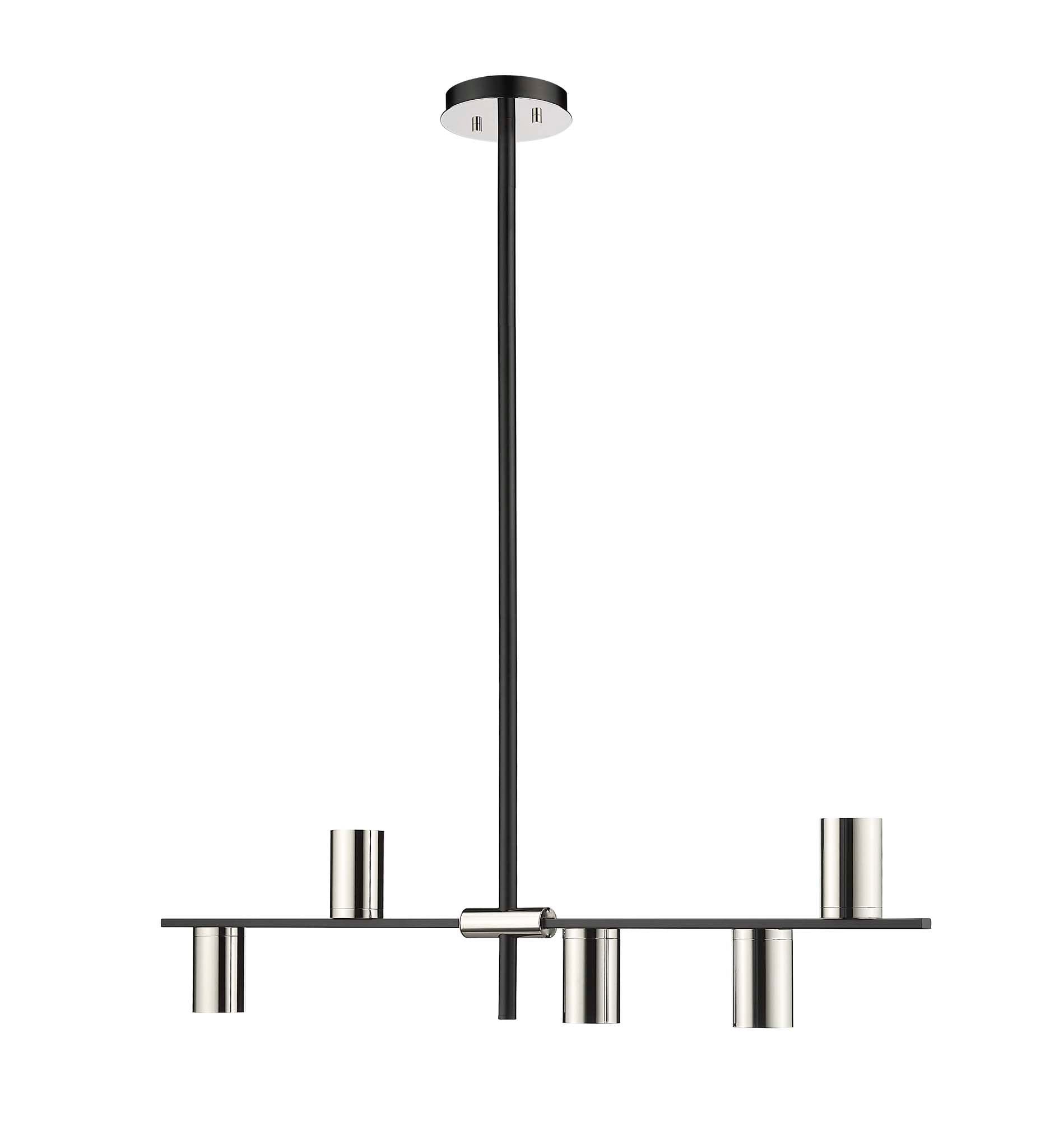 CALUMET Pendant Black, Nickel - 814-5L-MB-PN | Z-LITE