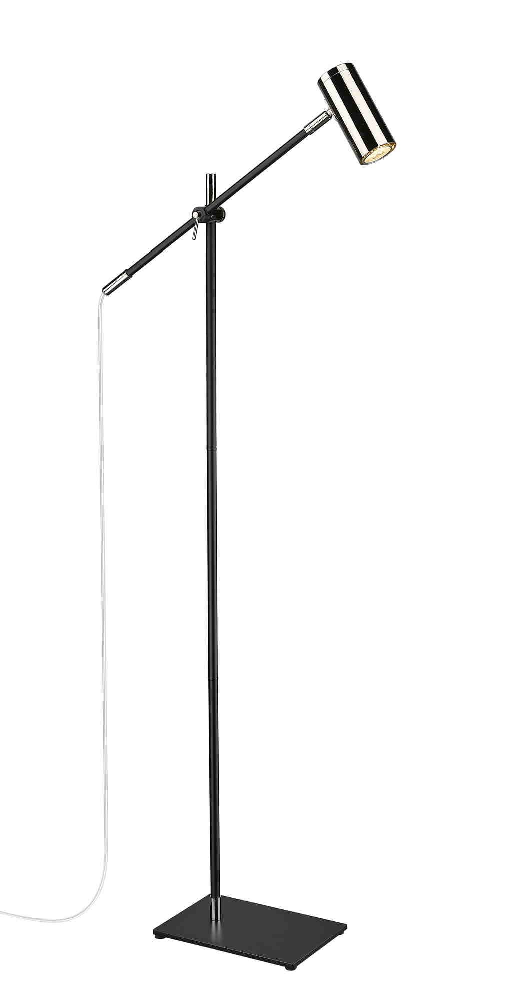 CALUMET Lampe sur pied Noir, Nickel - 814FL-MB-PN | Z-LITE
