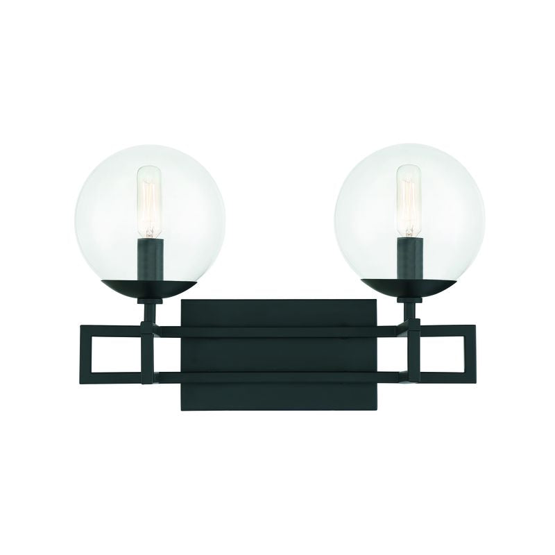 CROSBY Bathroom wall sconce Black - 8-1860-2-BK | SAVOYS
