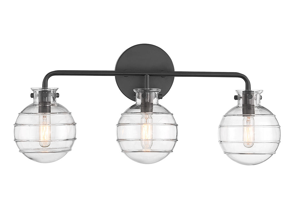 MASON Bathroom wall sconce Black - 8-4300-3-BK | SAVOYS