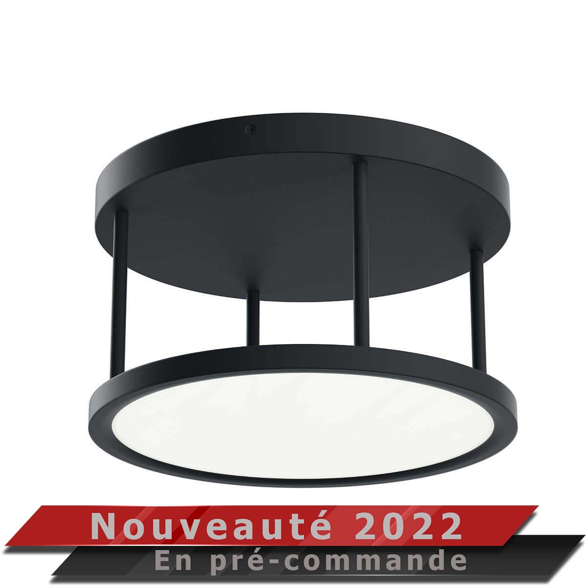LAVI Semi plafonnier Noir DEL INTÉGRÉ - 84319MBK | ELAN