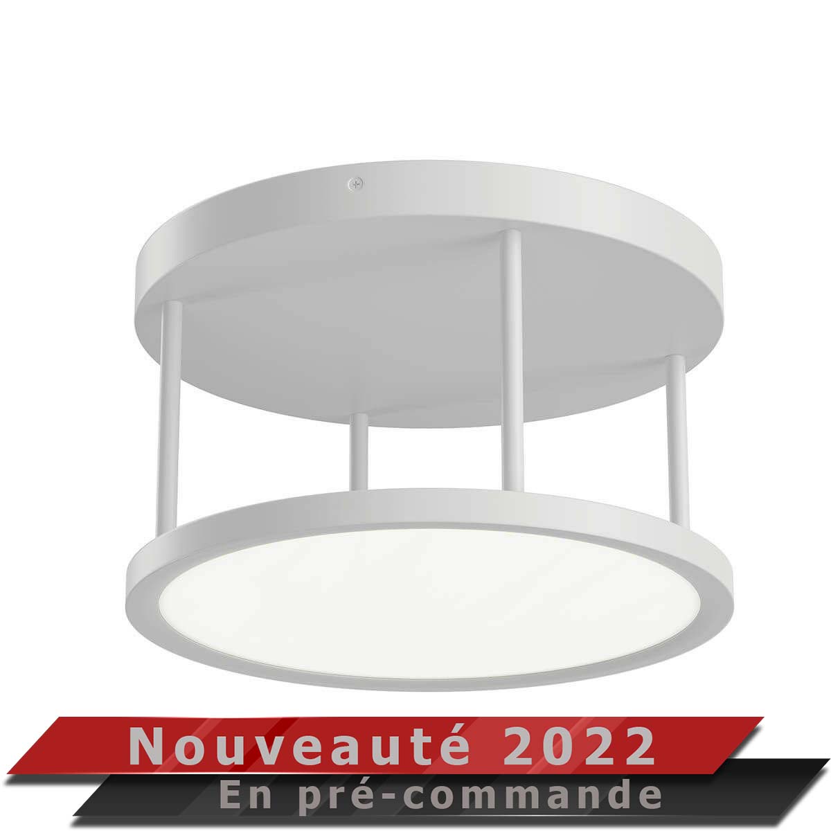 LAVI Semi-Flush mount White INTEGRATED LED - 84319WH | ELAN