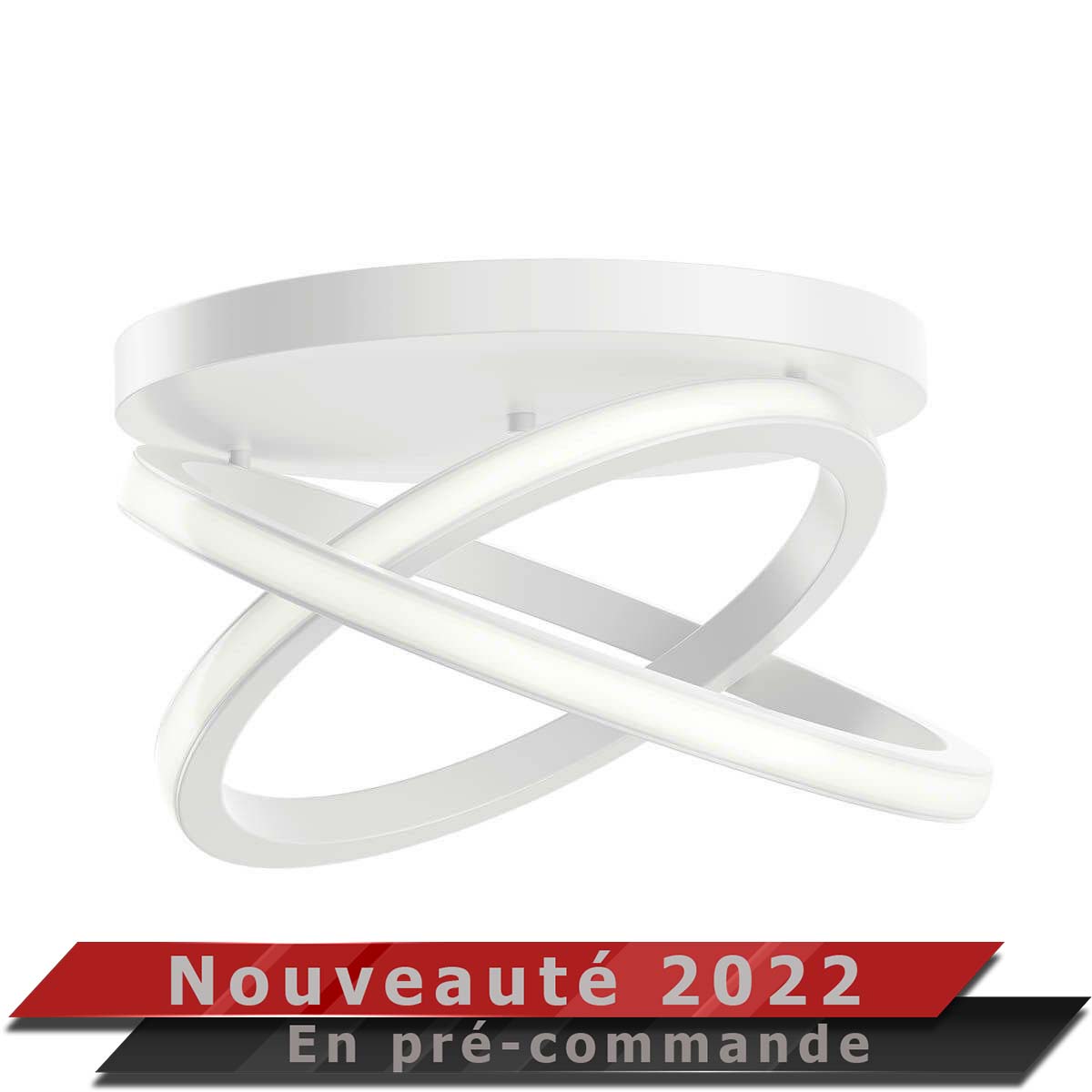 CAPUTO Semi-plafonnier Blanc DEL INTÉGRÉ - 84321WH | ELAN
