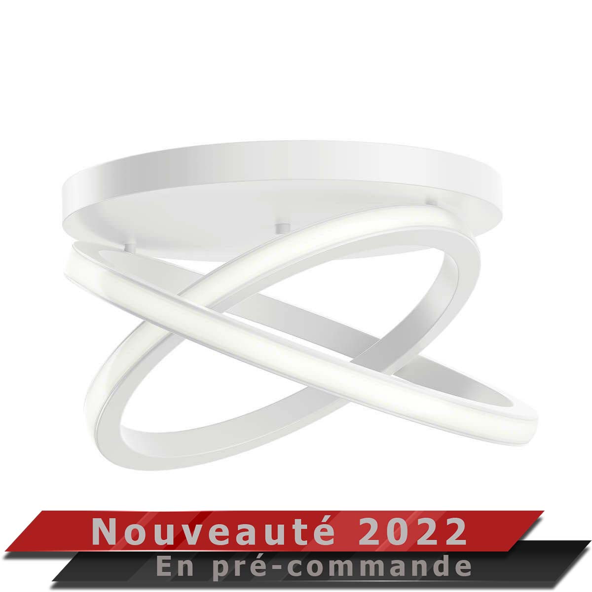 CAPUTO Semi plafonnier Blanc DEL INTÉGRÉ - 84321WH | ELAN