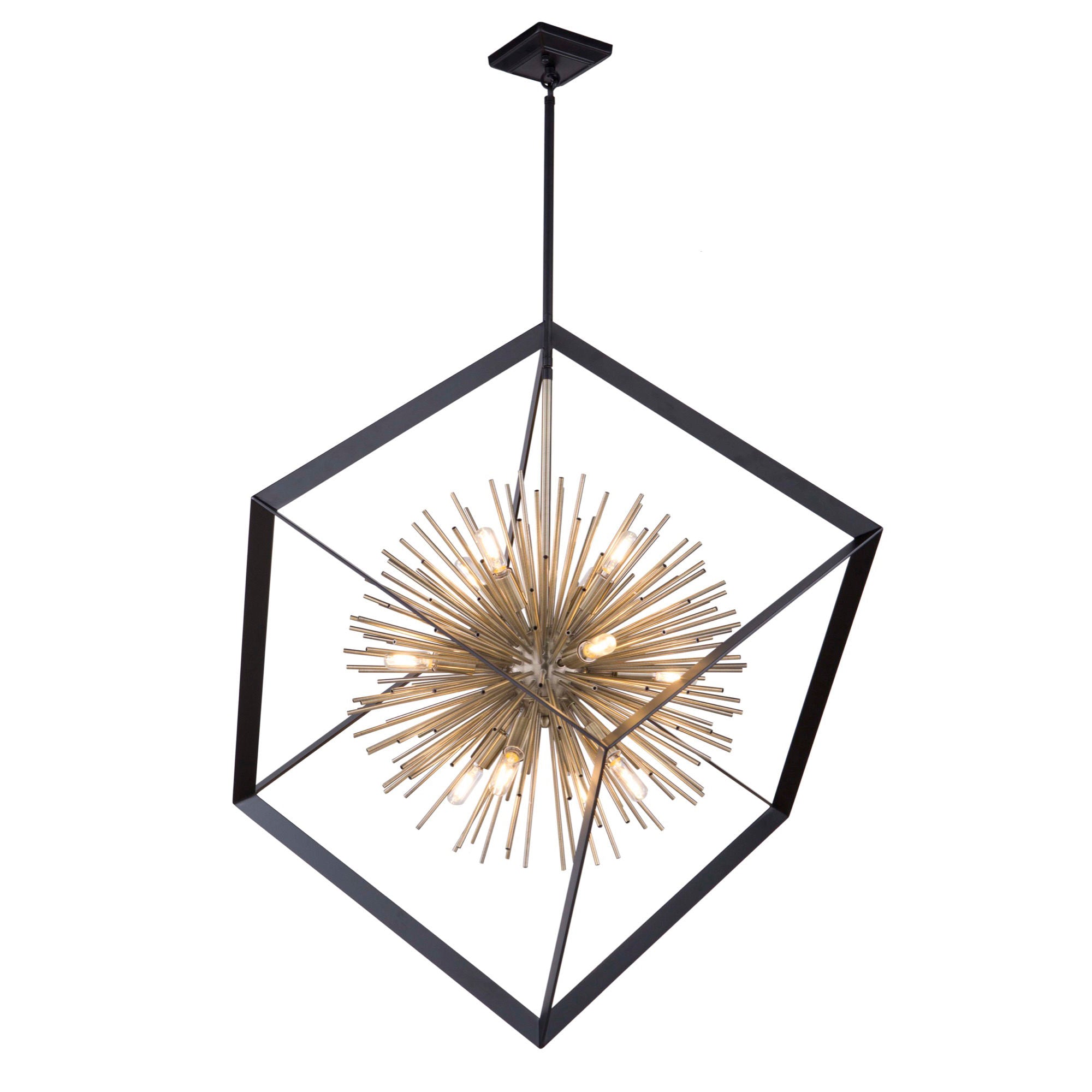 Sunburst Chandelier Gold, Black - AC11441 | ARTCRAFT