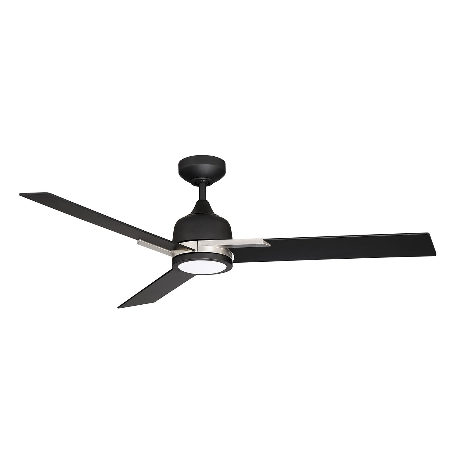 TRITON Ceiling fan Stainless steel, Black INTEGRATED LED - AC22452-BLK/SN | KENDAL