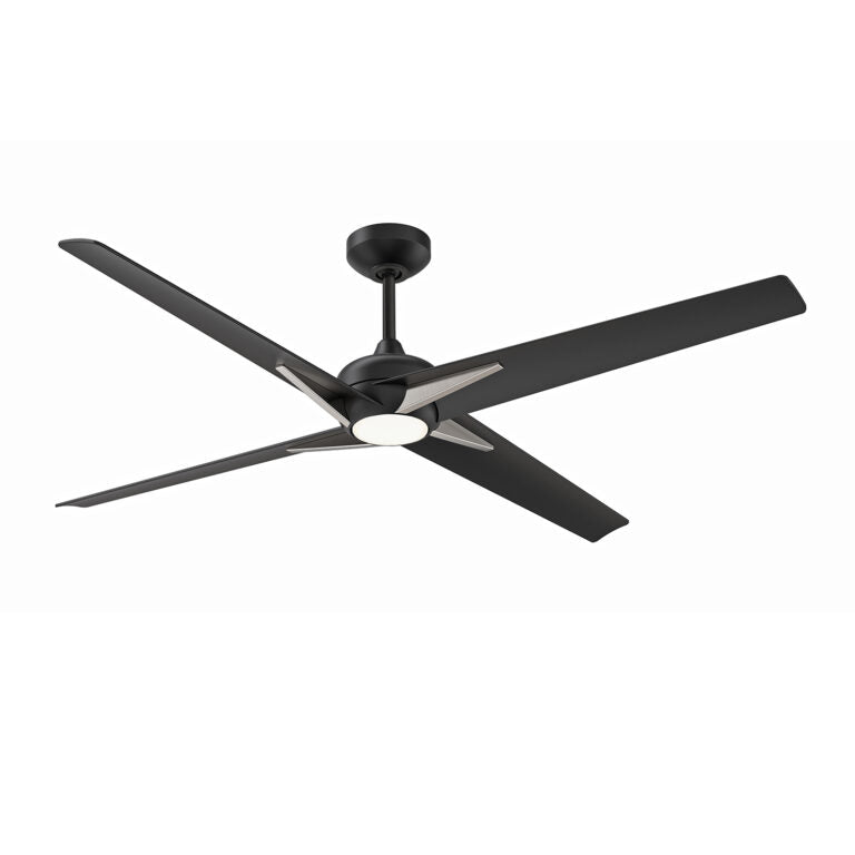 ALESTRA Ceiling fan Black, Nickel INTEGRATED LED - AC30356-BLK/SN | KENDAL
