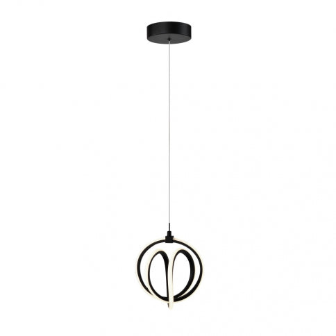 ROSE Suspension simple Noir DEL INTÉGRÉ - AC6730BK | ARTCRAFT