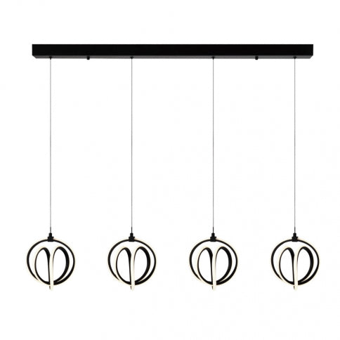 ROSE Suspension Noir DEL INTÉGRÉ - AC6734BK | ARTCRAFT
