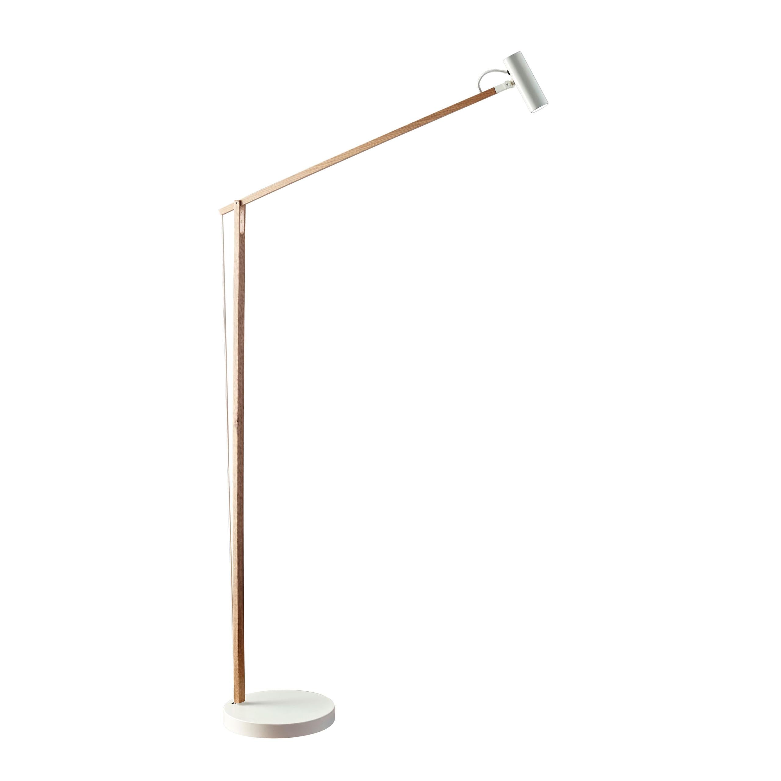 CRANE FloorLamp Bois, Blanc DEL INTÉGRÉ - AD9101-12 | ADESSO