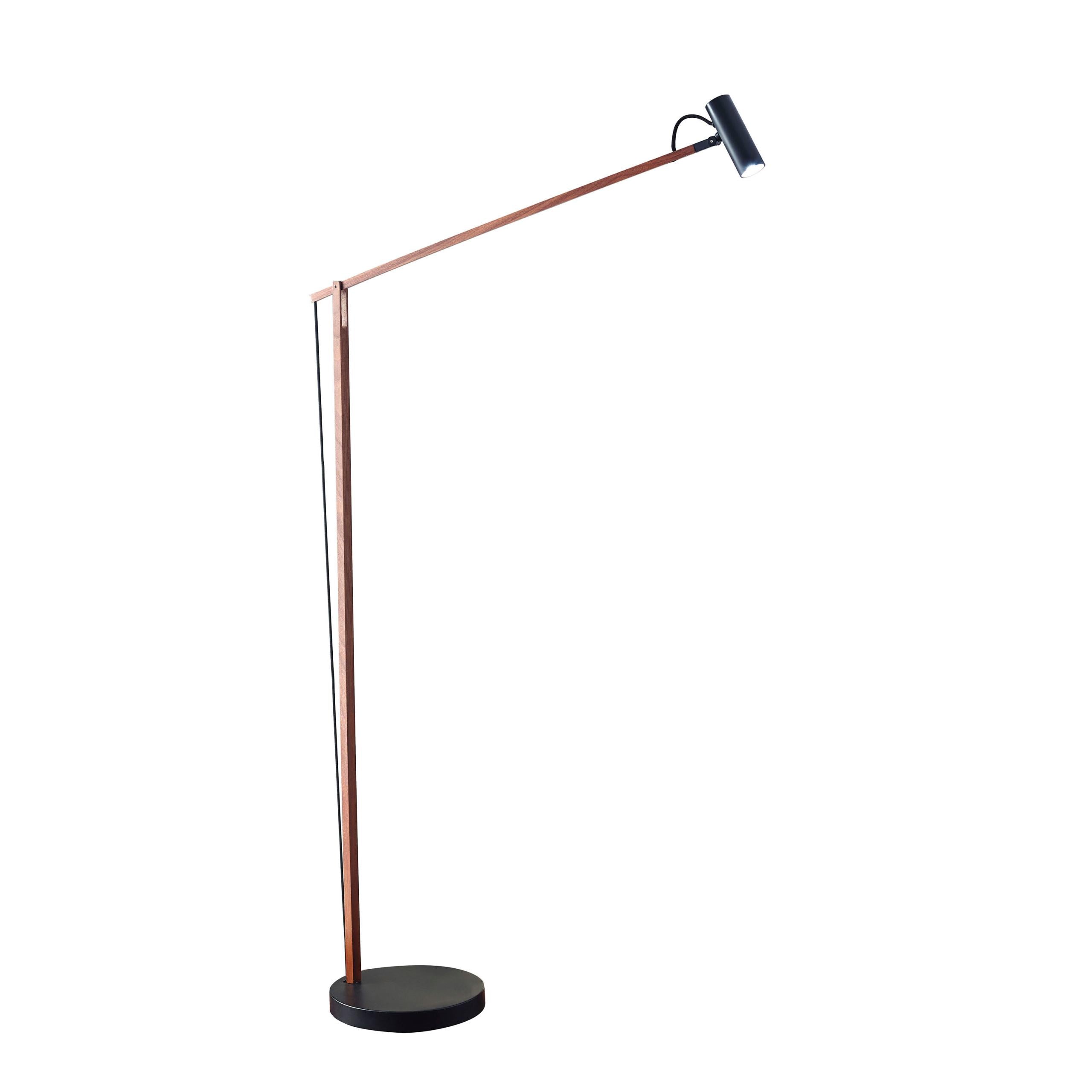 CRANE FloorLamp Bois, Noir DEL INTÉGRÉ - AD9101-15 | ADESSO