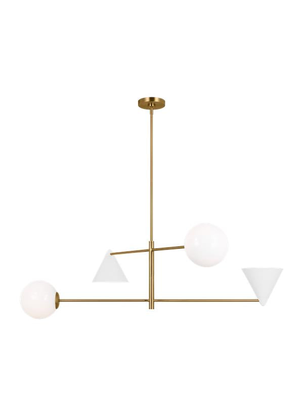 COSMO Chandelier White, Gold - AEC1094MWTBBS | GENERATION LIGHTING