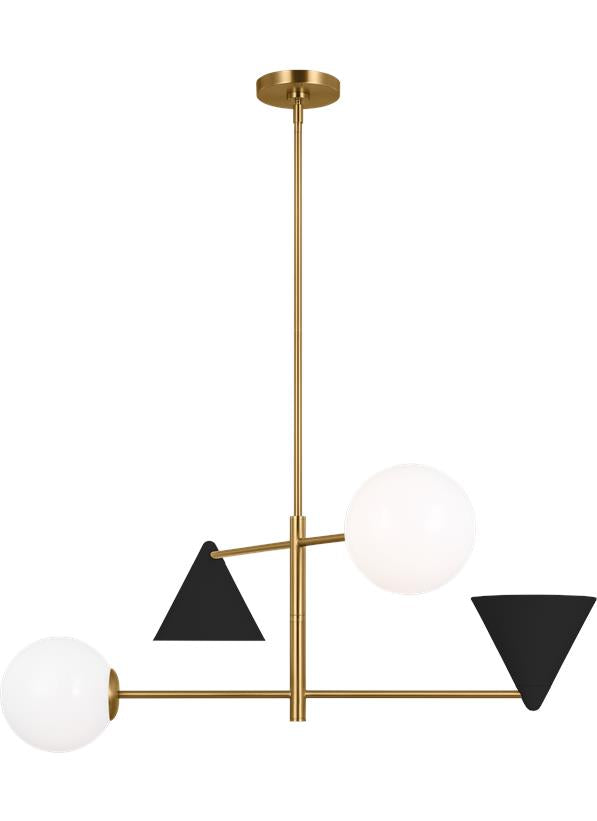COSMO Chandelier Black, Gold - AEC1104MBKBBS | GENERATION LIGHTING