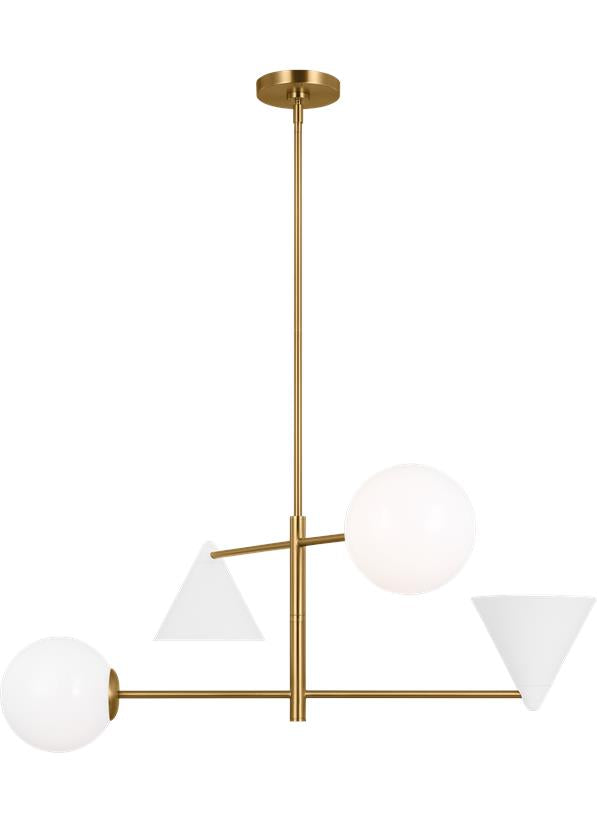 COSMO Chandelier White, Gold - AEC1104MWTBBS | GENERATION LIGHTING