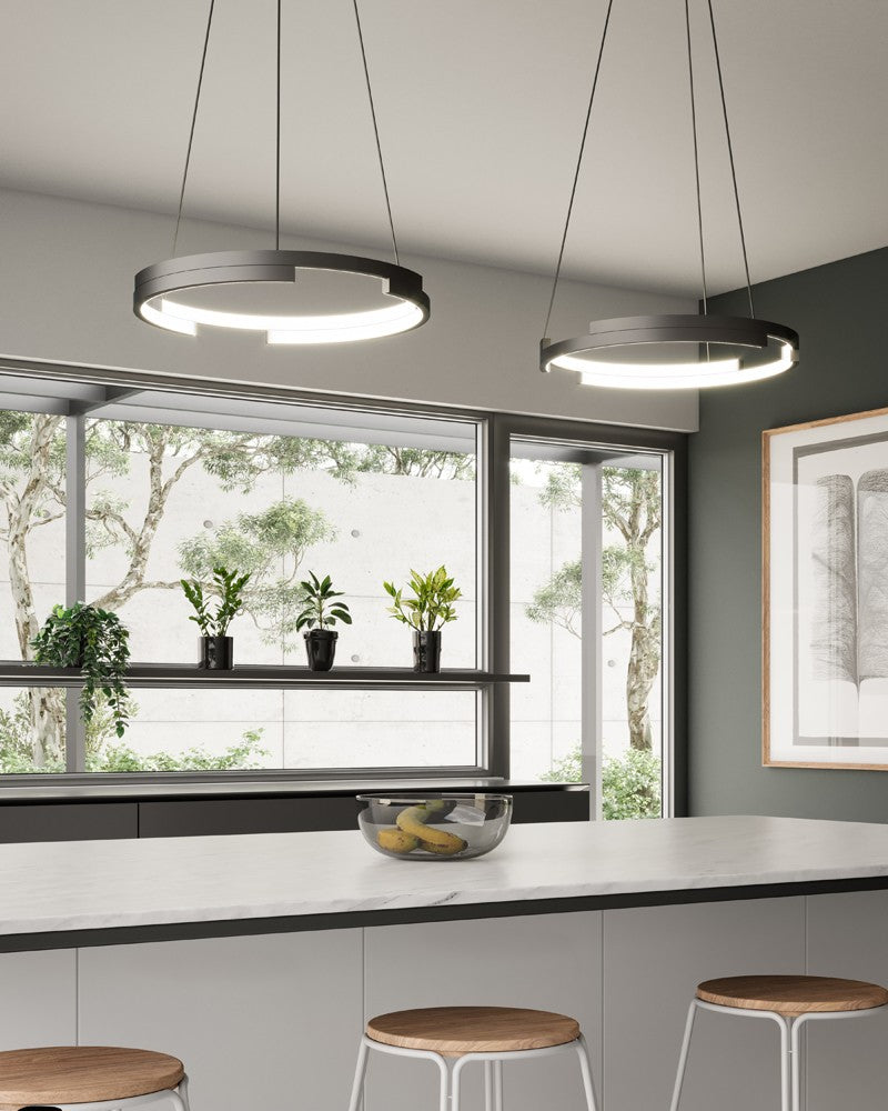 ANELLO-MINOR Suspension Noir DEL INTÉGRÉ - PD52719-BK | KUZCO