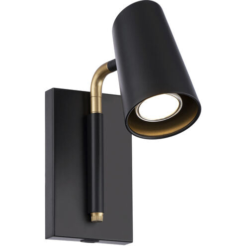 STYLUS Wall sconce orientable Black, Gold INTEGRATED LED - BL-24908-BK/GO | MODERN FORMS