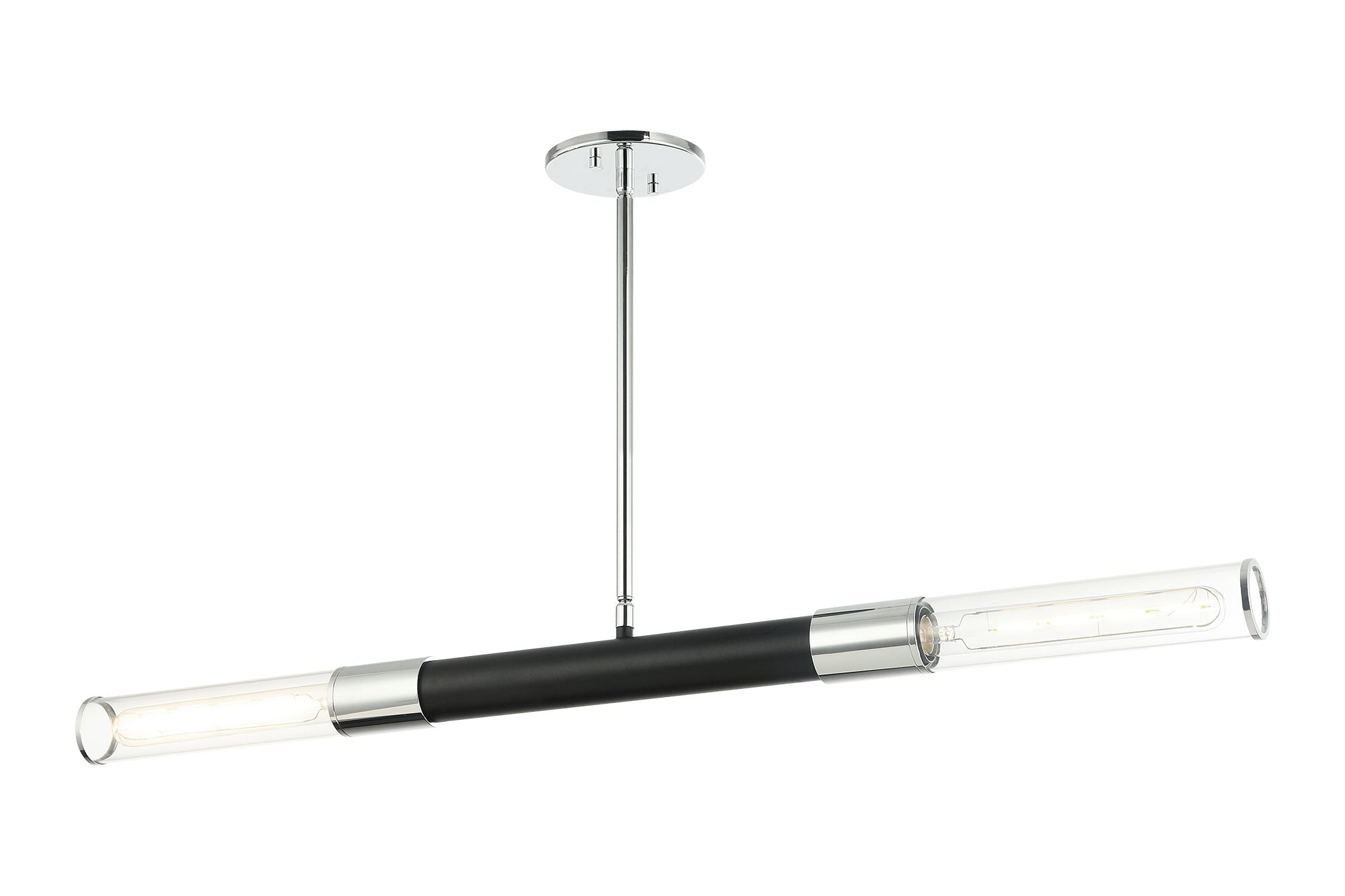 TUBO Suspension lineaire Noir, Chrome - C61202MBCH | MATTEO