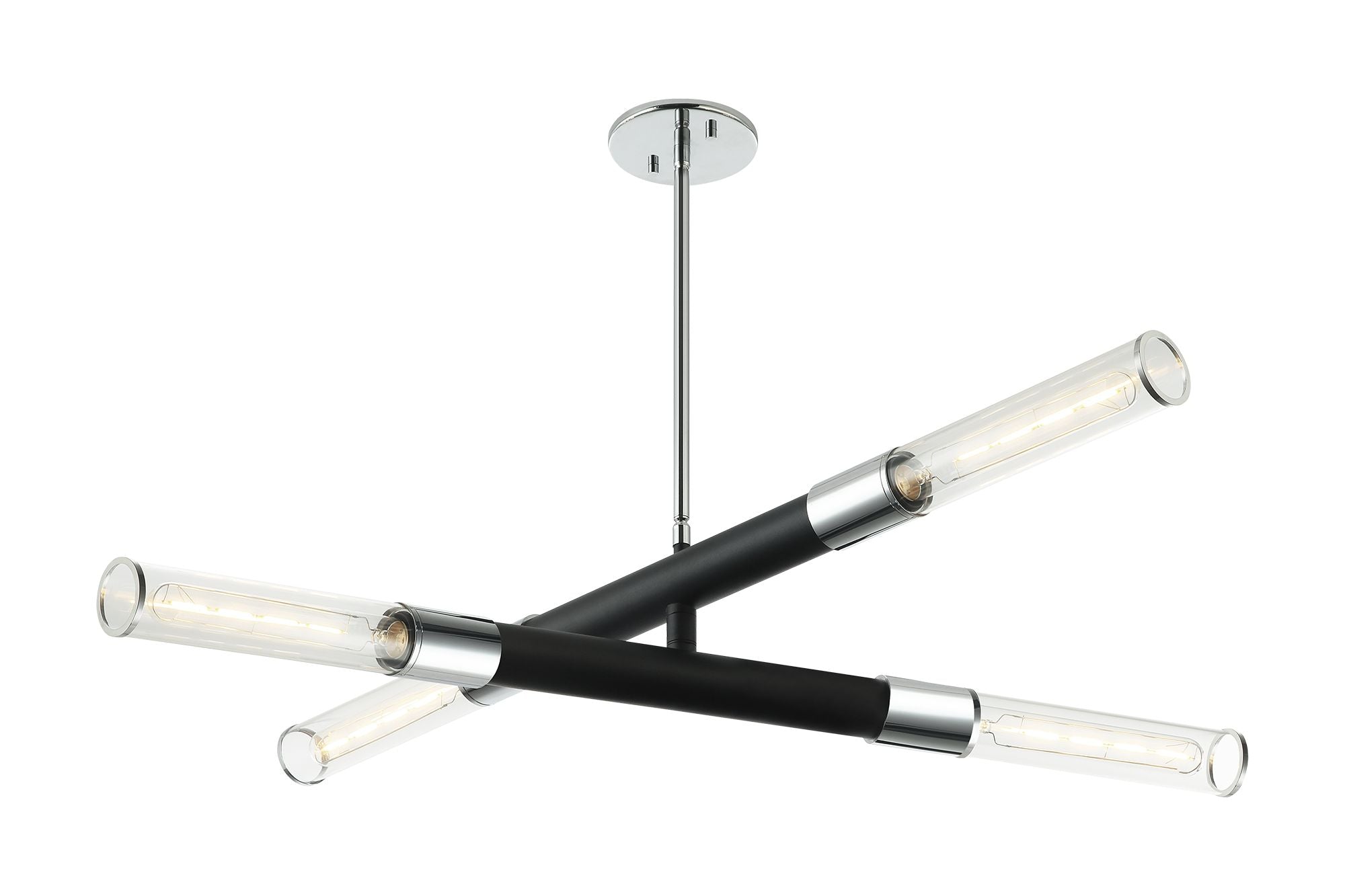 TUBO Suspension Noir, Chrome - C61204MBCH | MATTEO