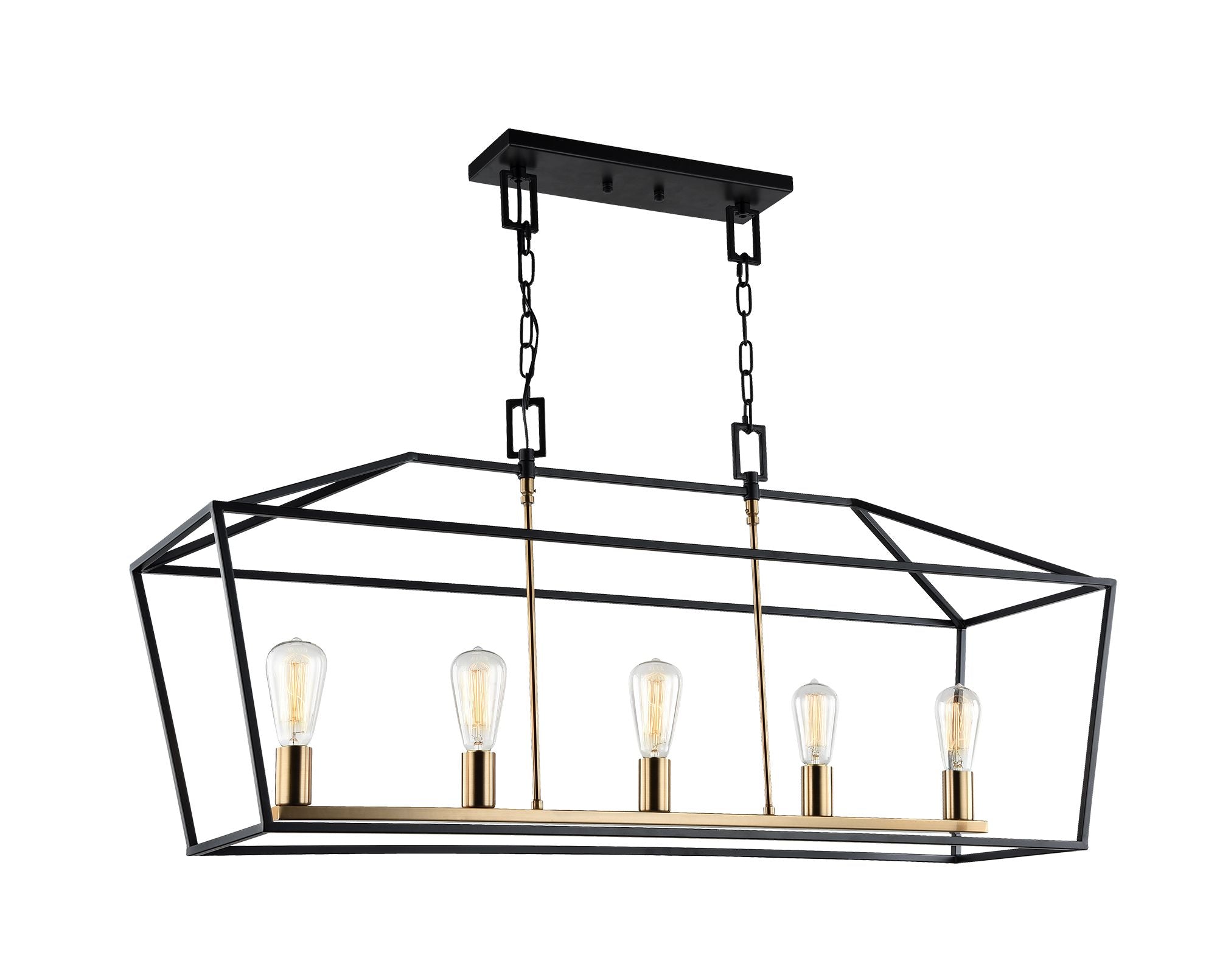 SCATOLA Chandelier Noir, Or - C61715RB | MATTEO