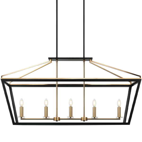 MAVONSHIRE Chandelier Black, Gold - C67005BKAG | TEO