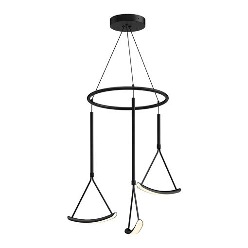 MOBIL pendant Black INTEGRATED LED - CH81527-BK | KUZCO
