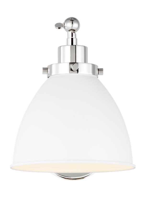 WELLFLEET Wall sconce White, Nickel - CW1131MWTPN | GENERATION LIGHTING