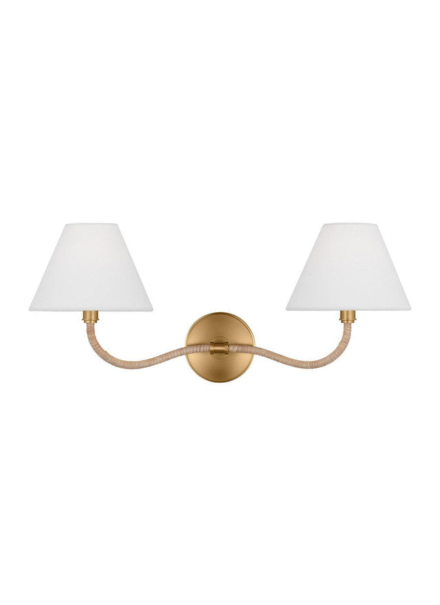 LAGUNA Bathroom wall sconce Gold, ratten - CW1302BBS | GENERATION LIGHTING